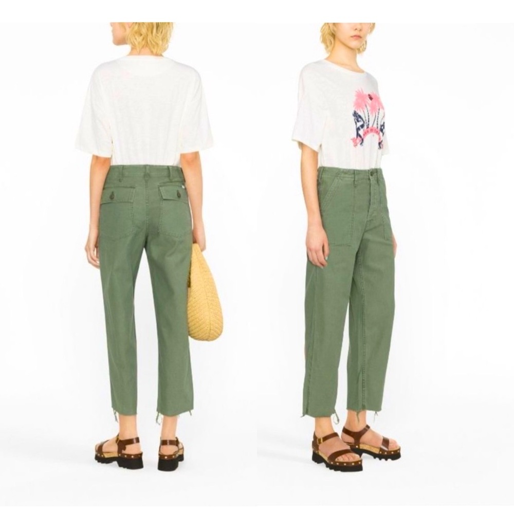 Nwot Mother The Patch Pocket Private Ankle High-Waisted Cargo Pants Sz 25